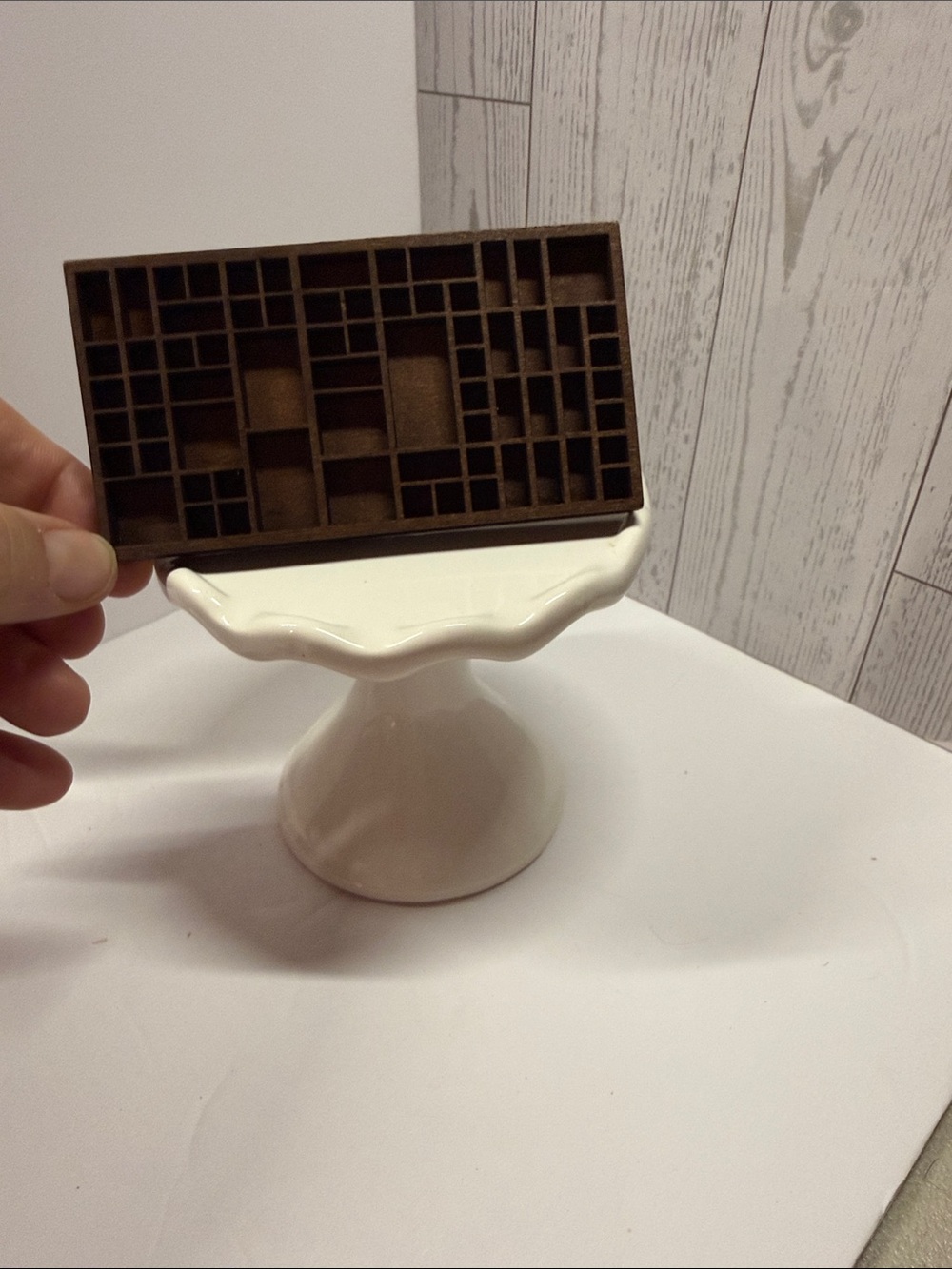 Very mini trinket tray wooden